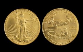 United States of America 50 Dollar 1 oz - Fine Gold Coin, Date 2001.