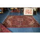 Large Genuine Persian Rug, 275cm x 196 cm - 9ft x 6ft 5 inch.
