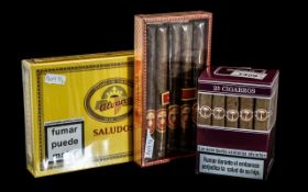 Three Sealed Packs of Cigars - 25 palmeros El Guajiro,