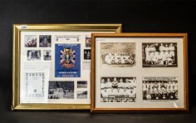 Football Interest - Two Framed Prints, the first England World Champions 1966,