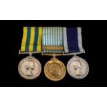 Korean War Group of Medals ( Trio ) Awarded to J.F. Gilbert. Comprises 1/ Royal Navy Long Service