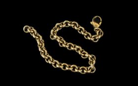 Good Quality and Solid 9ct Gold Belcher ( Design ) Bracelet with Excellent Clasp.