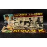 Laurel & Hardy - Original Italian Film Poster For ' Atoll K' Issued In 1967.