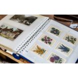 Two Albums of Postcards, including hand embroidered military and wartime cards,