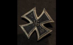 Third Reich Nazi German Iron Cross 1st Class. Genuine 3 part construction with an iron core.