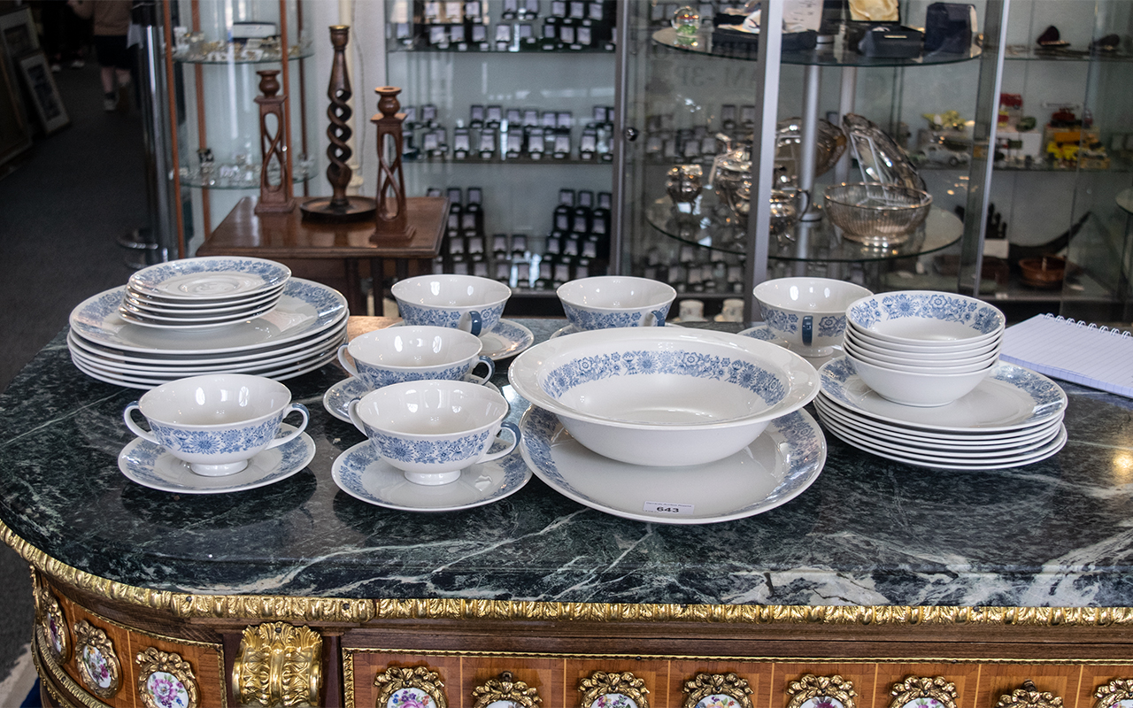 Royal Doulton 'Cranbourne' Set, comprising six dinner plates, six side plates, six bowls, six soup - Image 2 of 3