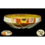 Clarice Cliff 1930's Large and Impressive Hand Painted Bowl ' Rhodanthe ' Pattern. c.1934.