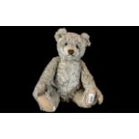 Steiff Grey Growler Teddy Bear. Serial No. 406645. Limited edition No. 01475. Approx 15" Tall.