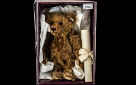 Steiff 'Jeremy' Teddy Bear, Hamleys Special Edition, with original box and certificate. Serial No.