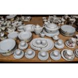 Graf Von Henneberg Dinner/Tea Service 'Regina Katherina', comprising a tea pot, lidded sugar bowl,