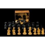 Antique Boxwood Chess Set, of nice quality; approx. 7 cm