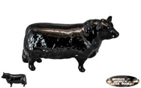 Beswick Hand Painted Animal Figure ' Aberdeen Angus Bull ' Model No 1562. Designer A. Gredington,