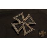 Third Reich Nazi German Iron Cross 1st Class. Genuine 3 part construction with an iron core.