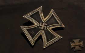 Third Reich Nazi German Iron Cross 1st Class. Genuine 3 part construction with an iron core.