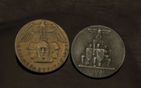 Third Reich Nazi German ReichsPartie Tag Badges for 1935 and 1936.