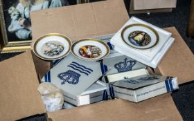 Set of 12 Royal Copenhagen Cabinet Plates Hans Christian Anderson, 1975, by Pauline Ellison. 10