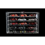 F1 Interest - Collection of Formula 1 Racing Cars in Display Case,