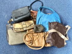 Collection of Vintage Handbags, including an Osprey shoulder bag, a snakeskin effect bag, an