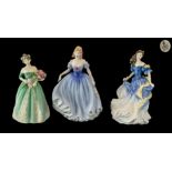 Three Royal Doulton Figures, comprising 'Happy Birthday' No.