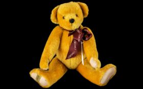 Merrythought Tan Growler Bear, with Growler ribbon, approx 16" tall.