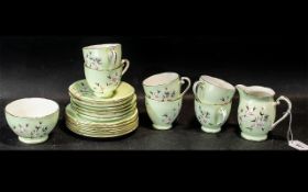 Royal Grafton Tea Set, comprising six cups, six saucers, six side plates, a milk jug and sugar bowl,