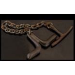 SS Nazi Interest ( Gestapo ) Antique Hand Restraints 19th Century, But was Used by the Gestapo,