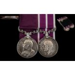 A Pair of Military Medals Awarded To Bandmaster E M Rogers Lancashire Fusiliers Army L.S & G.C. E