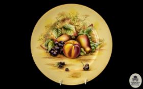 Aynsley 'Orchard Gold' Bone China Plate, measures 10.5" in diameter.