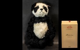 Steiff Panda Bear No. 00432, black and white 40 cm, limited edition 432/2000.