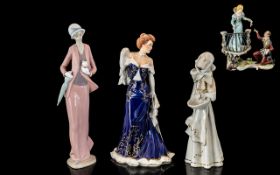 Collection of Porcelain Figurines, comprising Diana Vreeland 'Elegance' 11" figure,