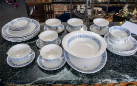 Royal Doulton 'Cranbourne' Set, comprising six dinner plates, six side plates, six bowls,