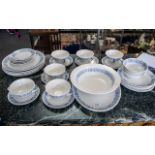 Royal Doulton 'Cranbourne' Set, comprising six dinner plates, six side plates, six bowls,