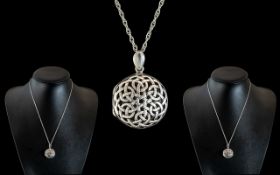 Sterling Silver Celtic Knot Locket a good sterling silver pendant lock and chain in the Celtic knot