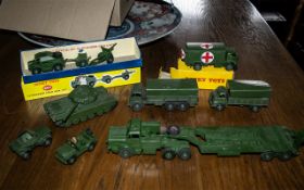 Collection of Die Cast Dinky Models, to include a 697 15 Pounder Field Gun Set, 651 Centurian Tank,