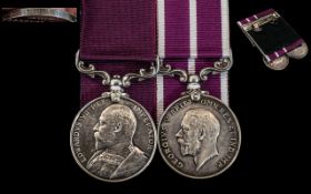 A Pair of Military Medals Awarded To Bandmaster E M Rogers Lancashire Fusiliers Army L.S & G.C.