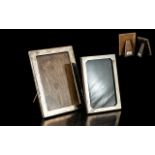 Two Silver Picture Frames, rectangular form, hallmarked Birmingham 1920 and London 1908.