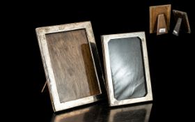 Two Silver Picture Frames, rectangular form, hallmarked Birmingham 1920 and London 1908.