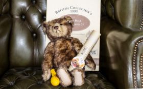 Steiff British Collector's 1995 Brown Tipped Teddy Bear, with growler, Limited Edition, Serial No.