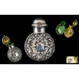 A Victorian Silver Scent Bottle modelled in the form of a milk churn,