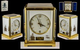 Jaeger-Le-Coultre ATMOS Model Marina Borne Superb Quality Gilt Metal Horological Mantel Clock.