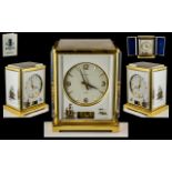 Jaeger-Le-Coultre ATMOS Model Marina Borne Superb Quality Gilt Metal Horological Mantel Clock.