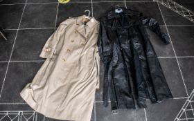 Two Ladies Coats, comprising a Burberry raincoat, with detachable inner lining, with buckled cuffs,