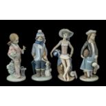 Lladro 'Four Seasons' Figures, 5217,5218 5219,5220 Spring, Summer, Autumn, and Winter, all boxed.