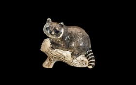 Beswick Racoon No. 2194, marked Beswick to base. Measures 4" x 5".