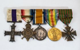 WWI Interest Military Cross (MC) Awarded to 2nd Lieut JH Goode Som L.