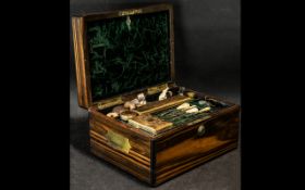 A Victorian Coromandel Travelling Vanity Box,