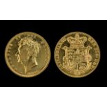 George IV 22ct Gold Shield Back Full Sovereign - Date 1826.