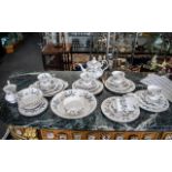 Royal Albert 'Brigadoon' Set comprising 6 x 8" diameter plates, 6 x 7" diameter plates,