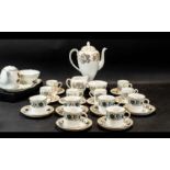 Wedgwood 'Lichfield' Coffee Set, comprising coffee pot, sugar bowl, creamer,