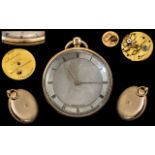 Dabert A Paris, French 19th Century Key Wind 18ct Gold Open Faced Cylinder Pocket Watch.